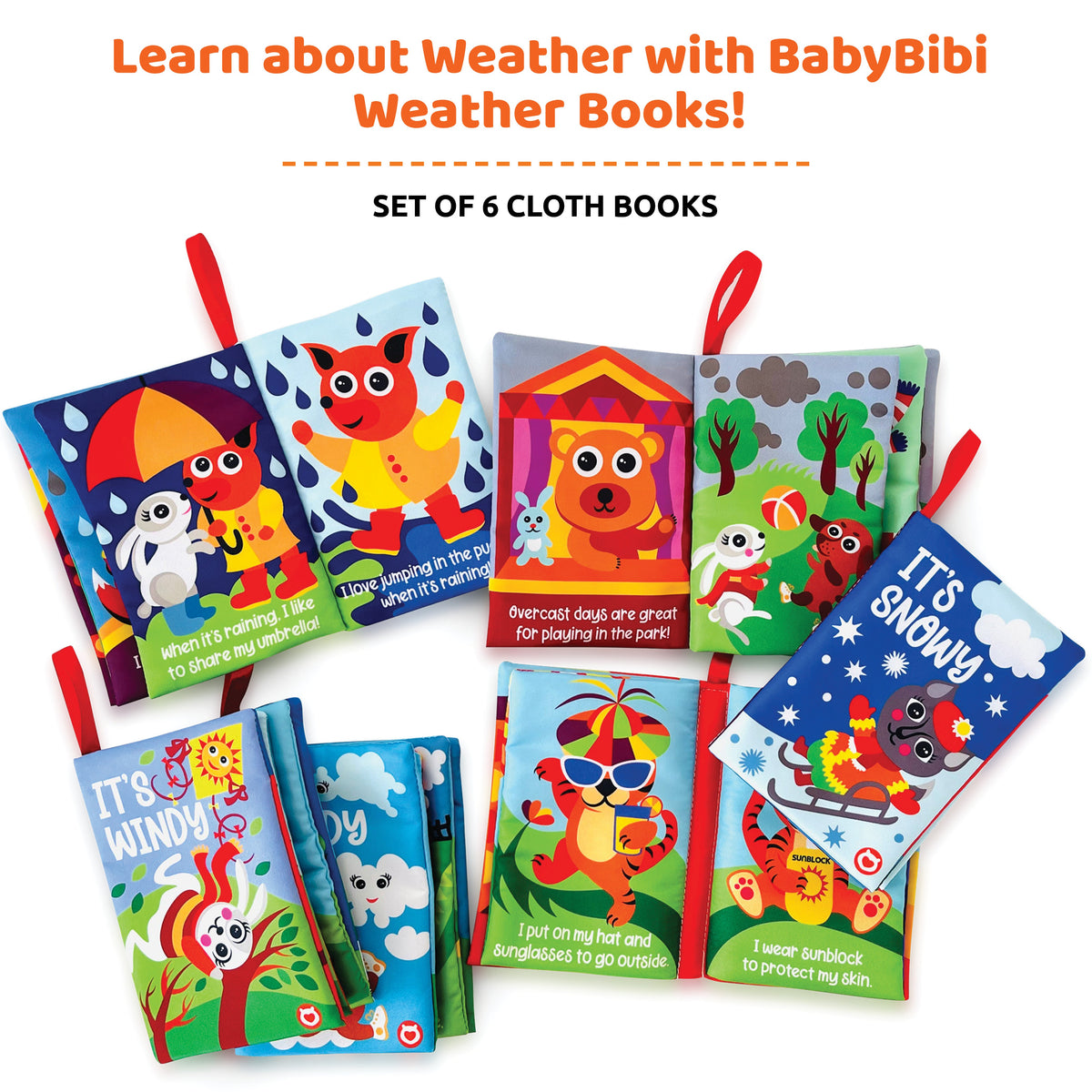 Baby Cloth Books About Weather