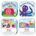 Floating Kids Books for Bathtub (Set of 2) by Baby Bibi: Fruits & Sea Animals