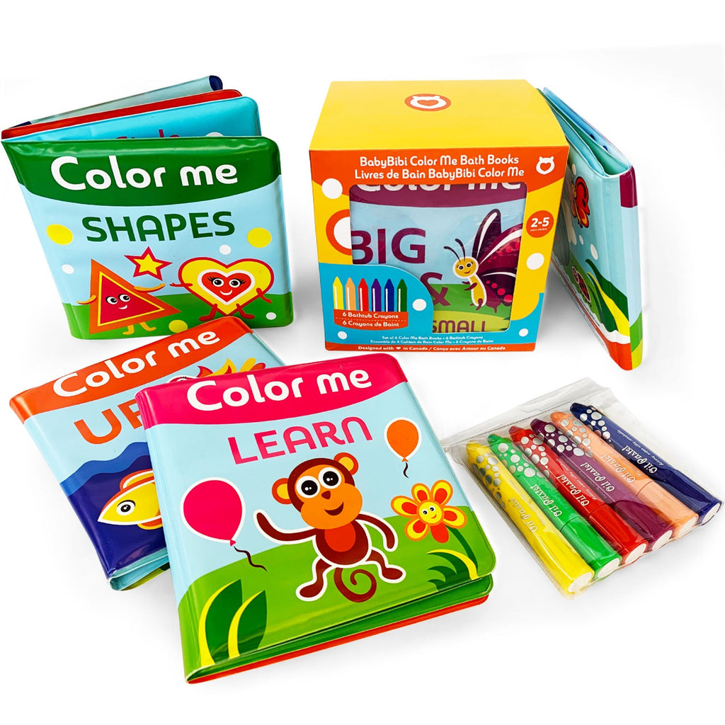 Color Me Bath Books + Crayons